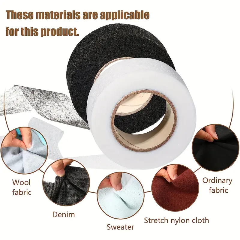 Hem Tape Fusible - 4 Roll Iron On Hemming Tape
