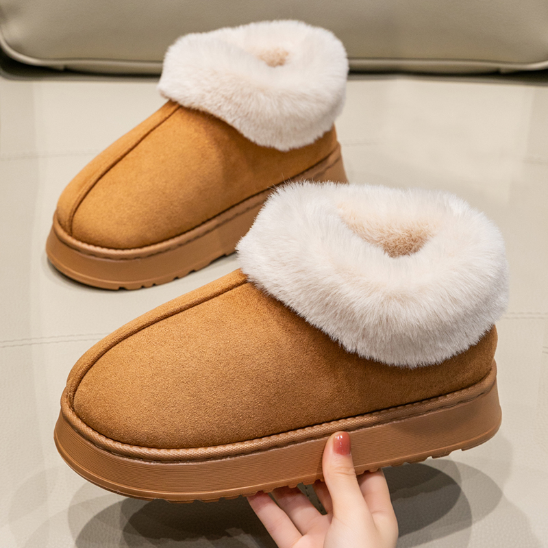 Sewing House - Women's Autumn And Winter Cotton Slippers
