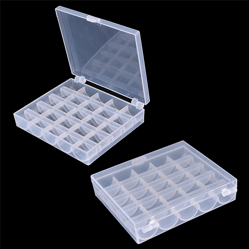 Bobbin Organizer Box - 25 Spools Empty Bobbins Case Organizer