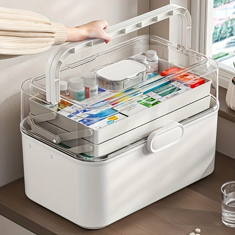 Bobbin Organizer Box - Large Capacity Clear Lid Medicine Storage
