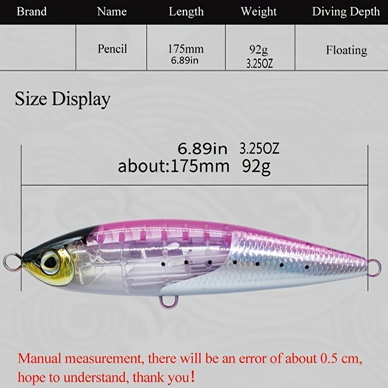 17.5CM 92G Floating Pencil Lur - Sewing Gt 评论和价格