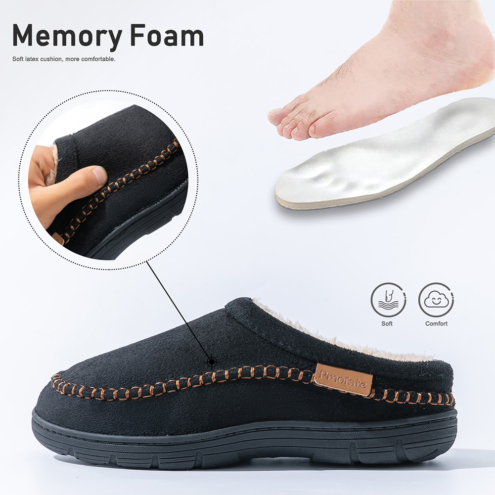 Winter men's suede slippers TP - Sewing House 评论和价格