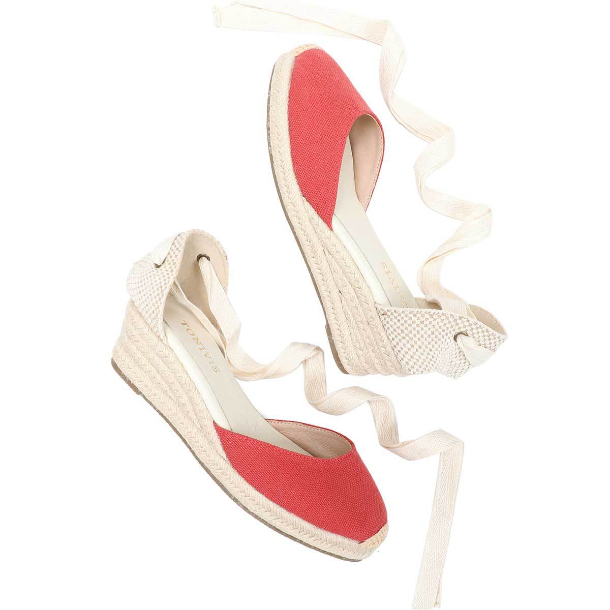 Women Wedge Espadrilles Lace U - Sewing Fabric 评论和价格