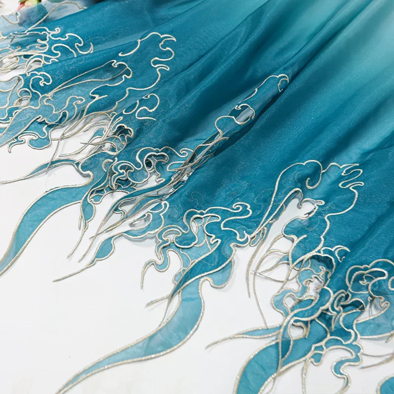 Chinese Style Embroidery Lotus - Sewing Fabric 评论和价格