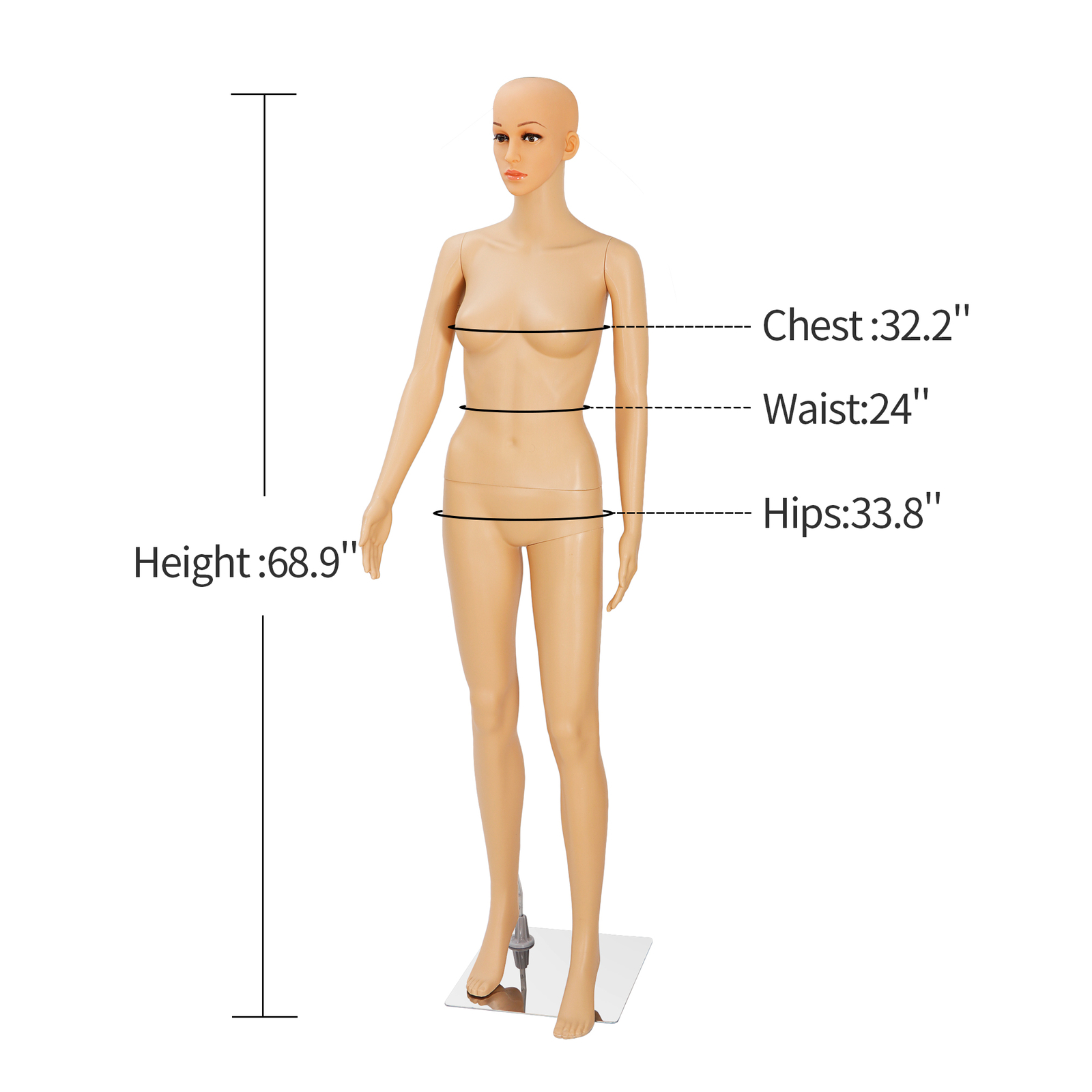 Female Mannequin Full Body PP  - Dress Form Mannequin 评论和价格