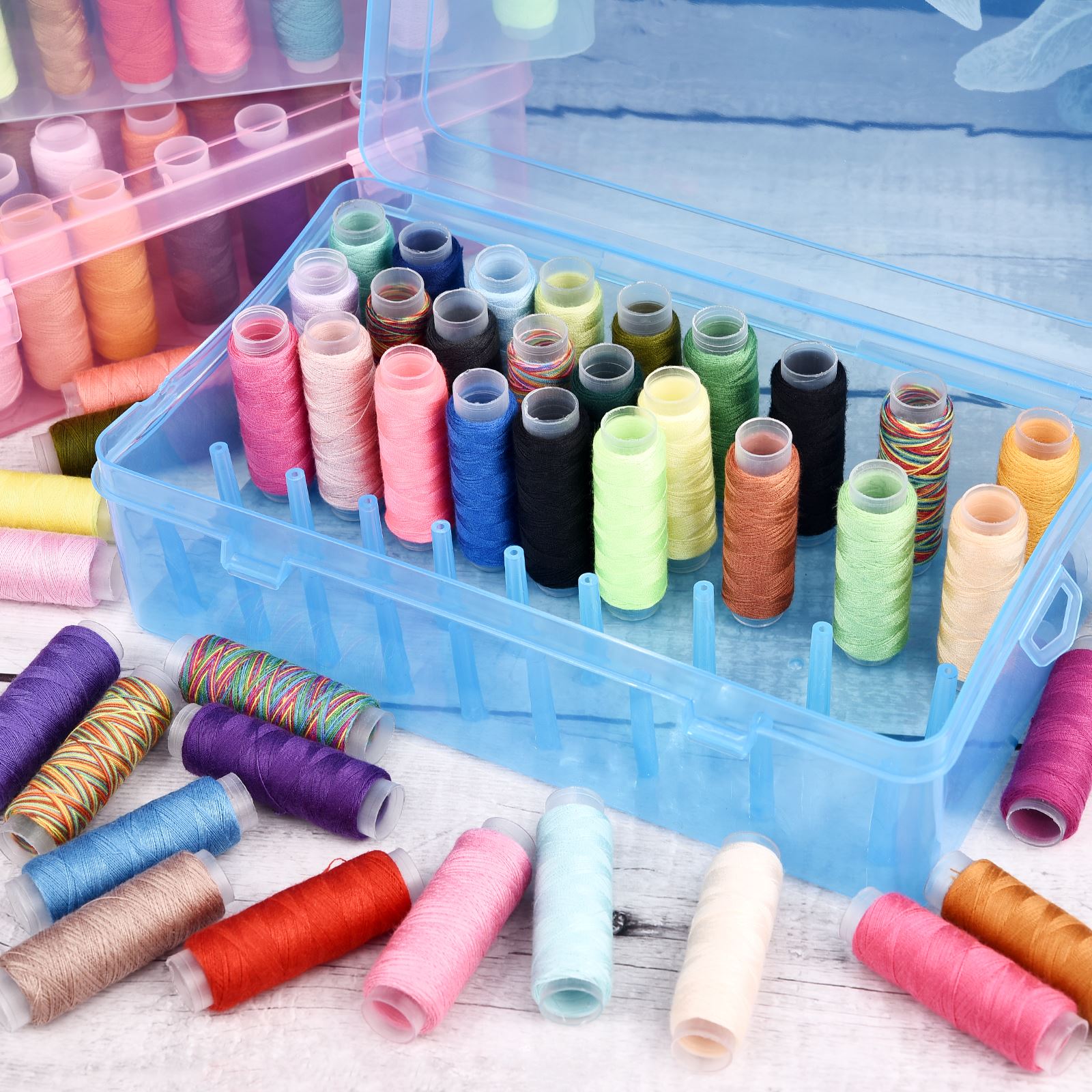 42 Axis Sewing Threads Box Bob - Bobbin Organizer Box 评论和价格