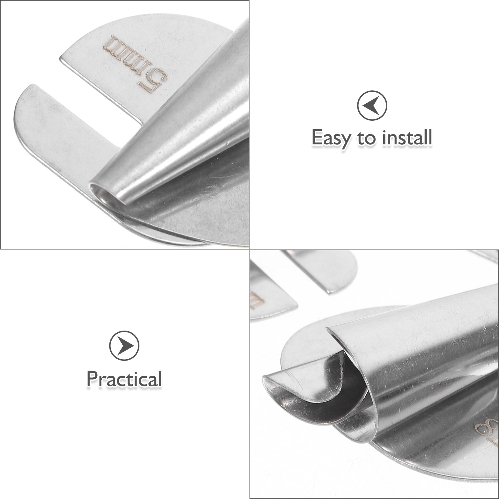 6Pcs Universal Spiral Rolled H - Rolled Hem Foot 评论和价格