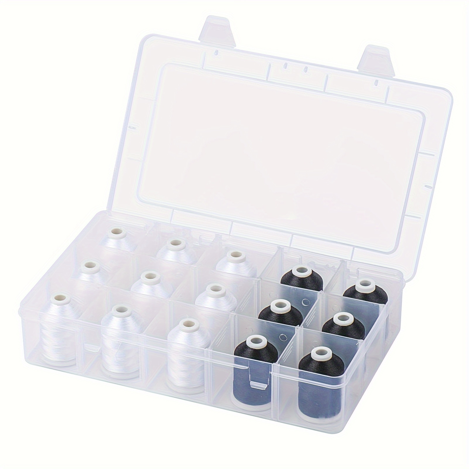 Portable 15-Compartment Sewing - Bobbin Organizer Box 评论和价格