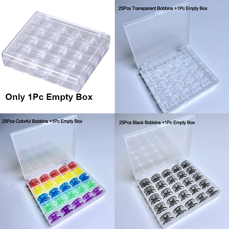 1pc 25 Spools Empty Bobbins St - Bobbin Organizer Box 评论和价格