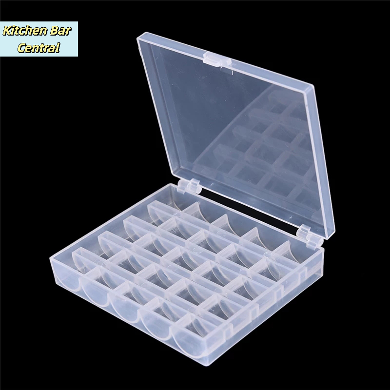 【25 Spools Empty Bobbins Sewin - Bobbin Organizer Box 评论和价格