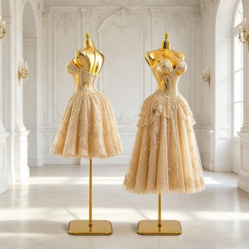 boutique shop Chrome golden pl - Dress Form Mannequin 评论和价格