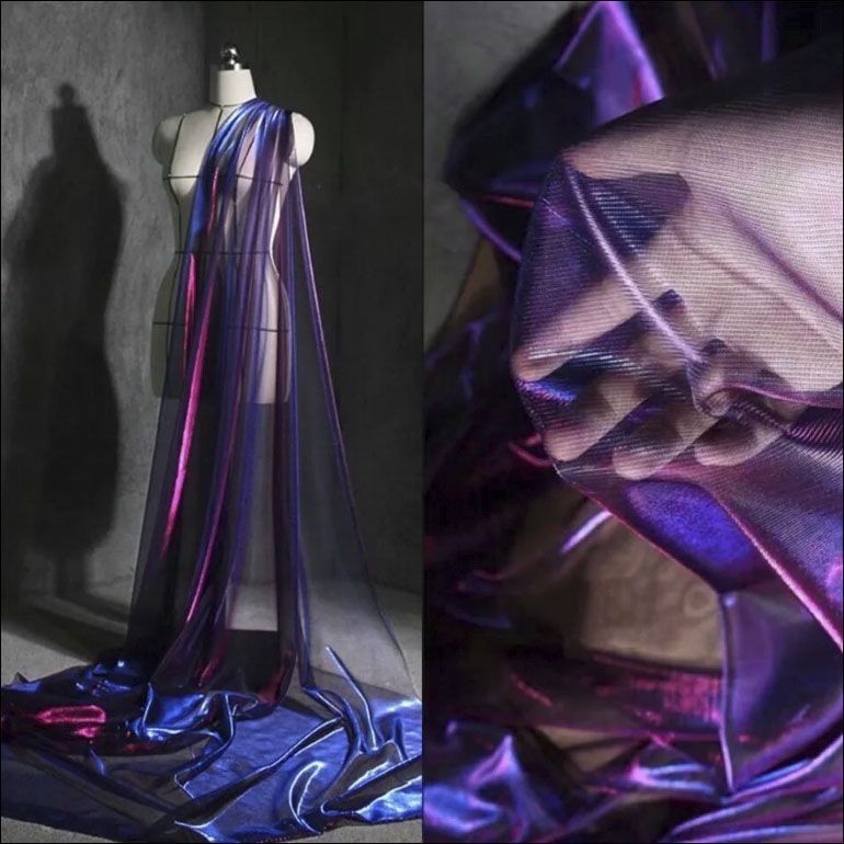 Metalic Glitter Mesh Tulle Fab - Sewing Technical Fabrics 评论和价格