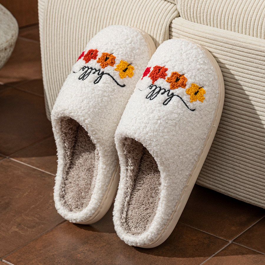 Winter Women's Slippers Indoor - Sewing Fabric 评论和价格